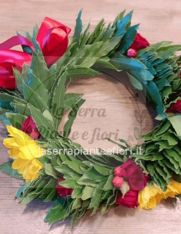 Coroncina di laurea con aggiunta di fiori freschi a scelta