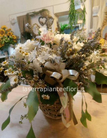 Cestino fiori assortiti