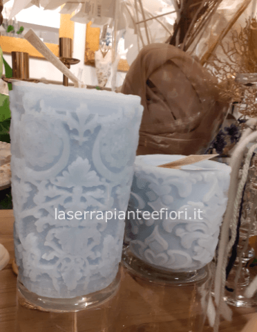 Candela damascata carta da zucchero grande