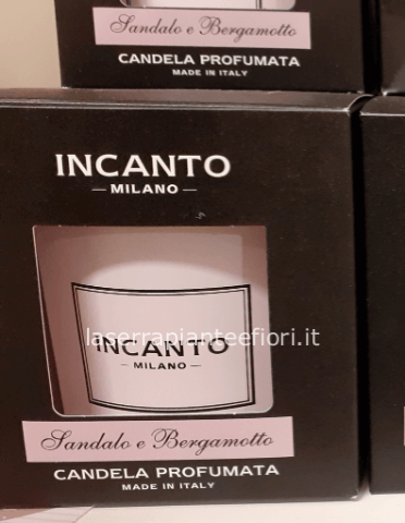 Candela profumata su vetro